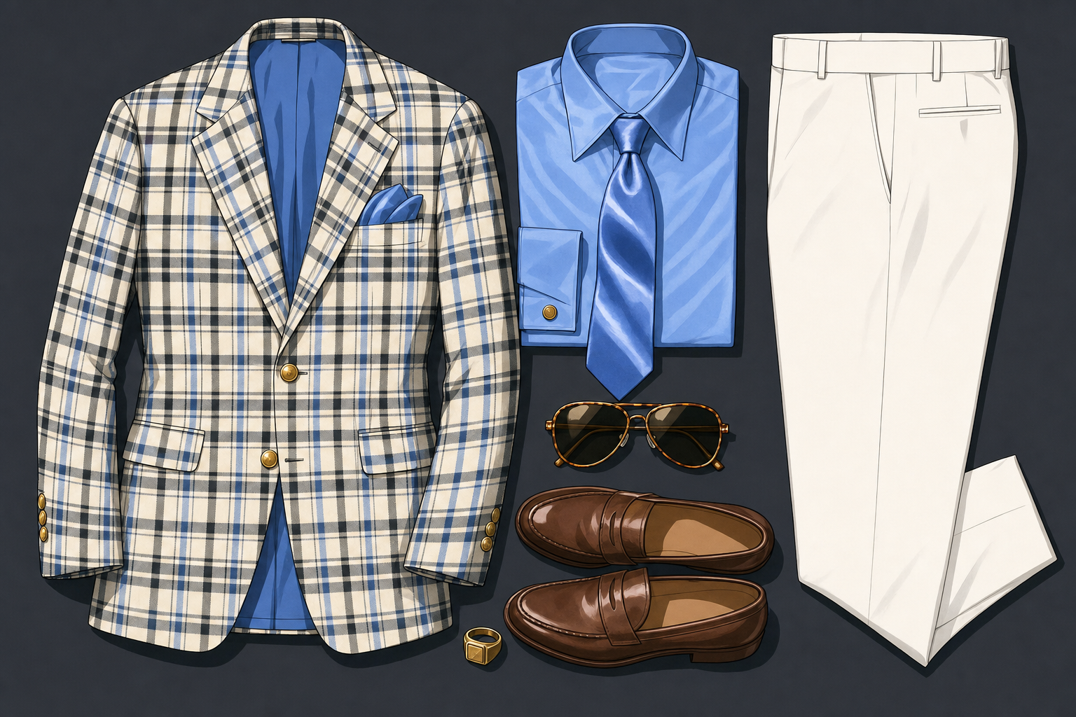 Ace sport coat wardrobe — poolside plaid