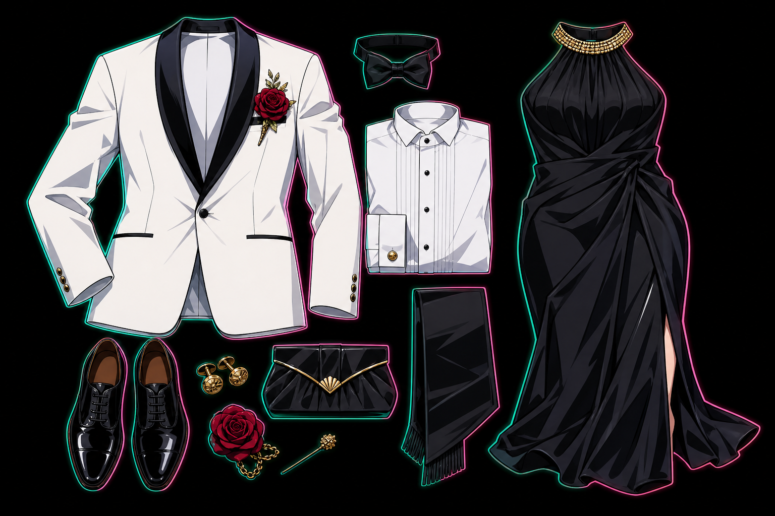 SAI Neon Mirage dressed-up casino wardrobe alternate