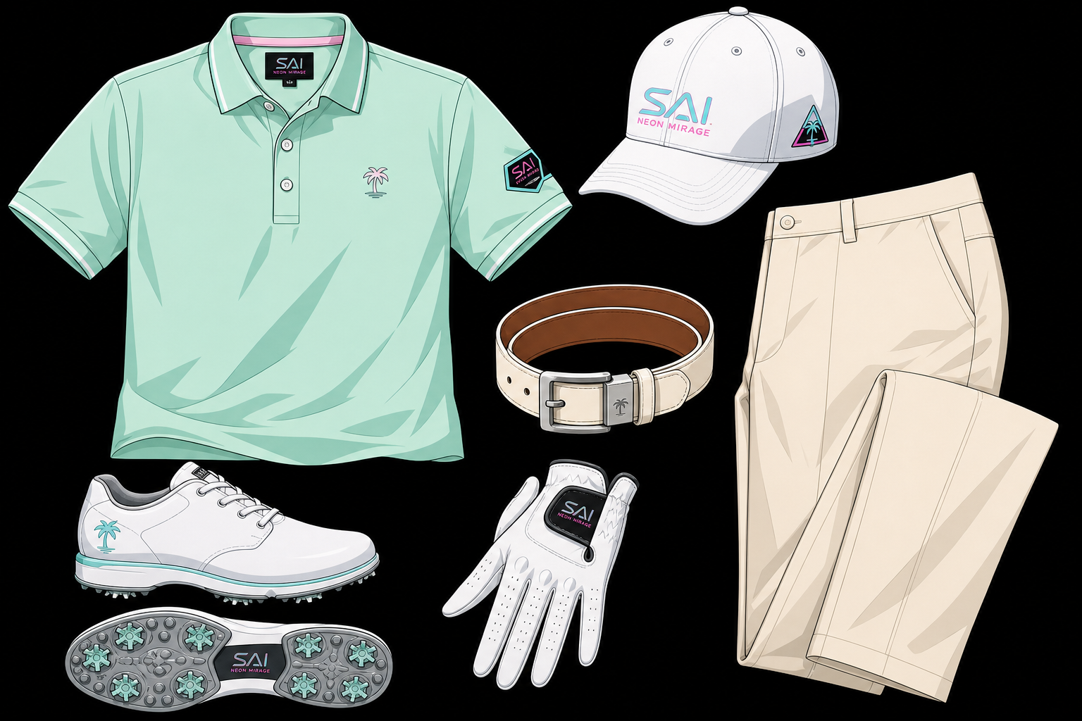 Moe golf leisure wardrobe reference — Mr Vegas fairway polo
