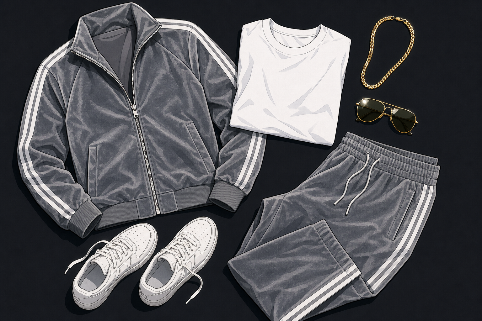 Tony tracksuit wardrobe alternate — gray leisure