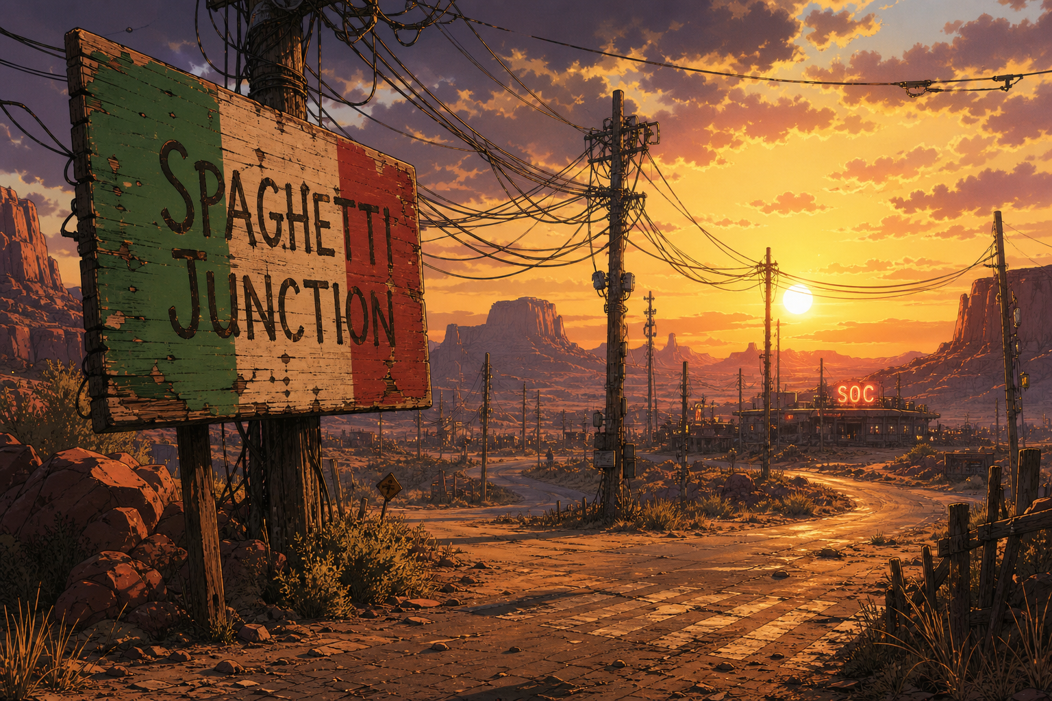Spaghetti Junction style master - Cowboy Bebop western crossroads